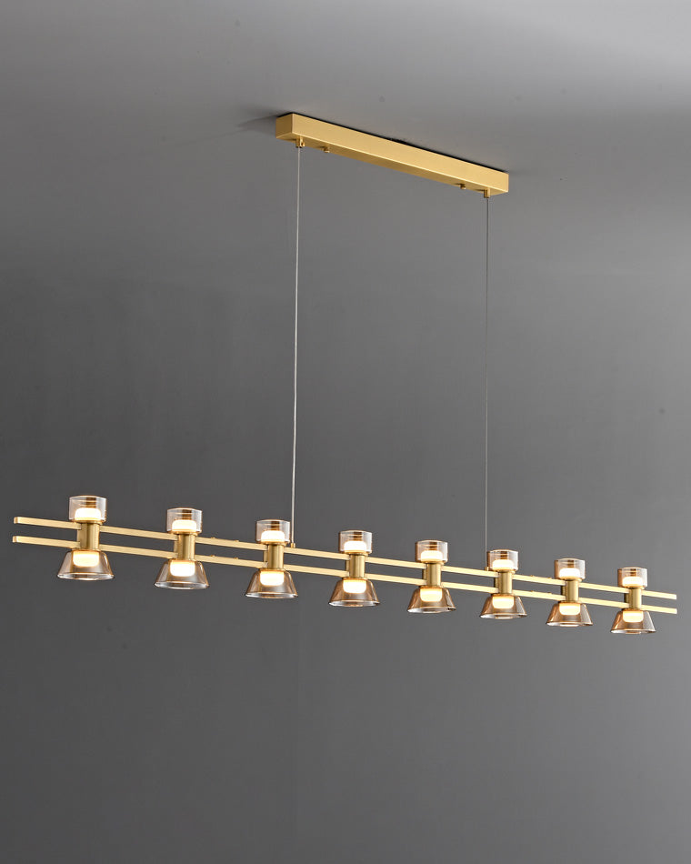 WOMO Brass Linear Chandelier-WM2225