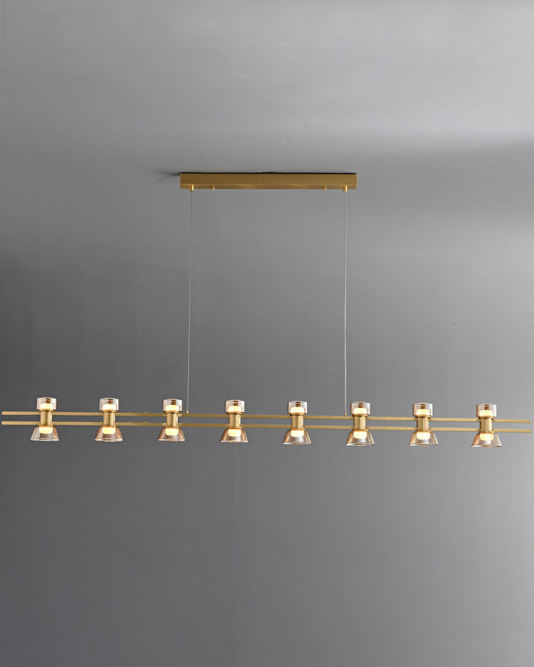 WOMO Brass Linear Chandelier-WM2225