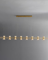 WOMO Brass Linear Chandelier-WM2225