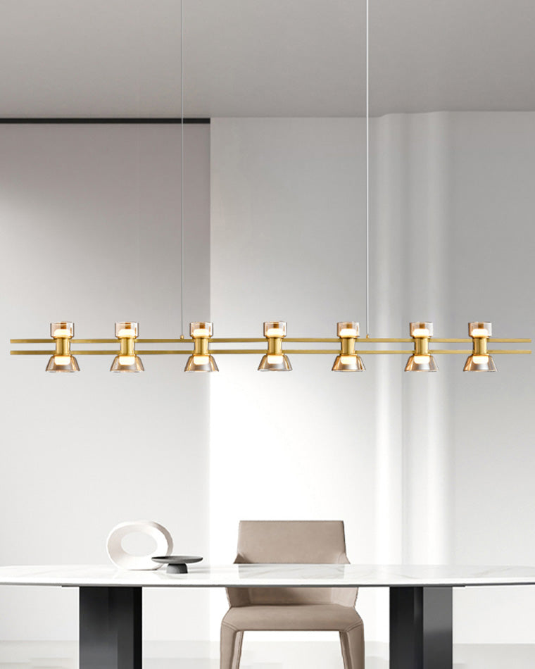 WOMO Brass Linear Chandelier-WM2225