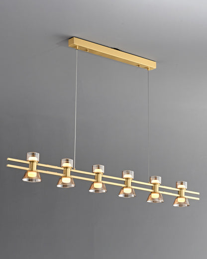 WOMO Brass Linear Chandelier-WM2225