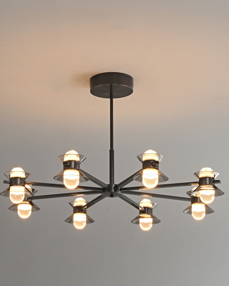 WOMO 6/8/10 Light Black Brass Chandelier-WM2226