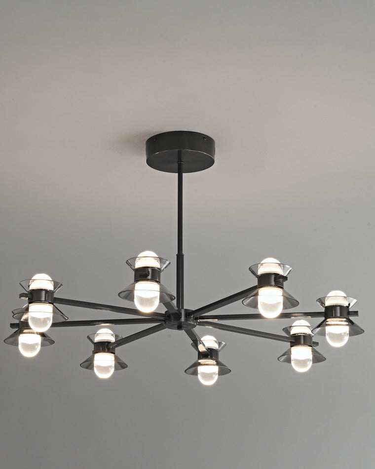 WOMO 6/8/10 Light Black Brass Chandelier-WM2226