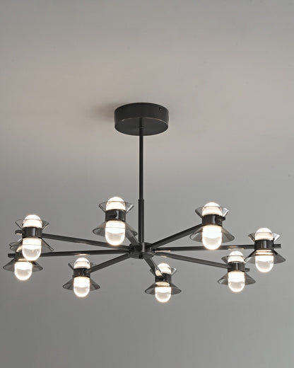 WOMO 6/8/10 Light Black Brass Chandelier-WM2226