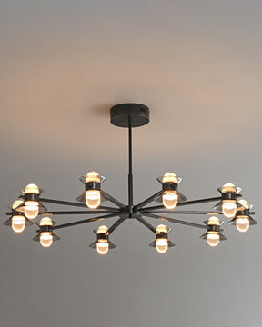 WOMO 6/8/10 Light Black Brass Chandelier-WM2226