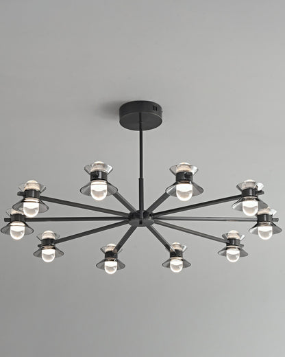 WOMO 6/8/10 Light Black Brass Chandelier-WM2226