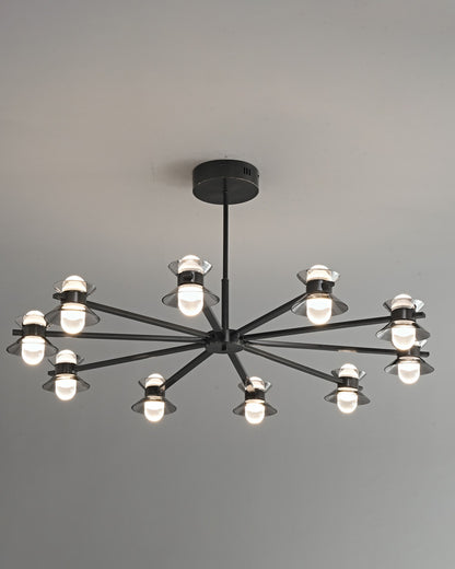 WOMO 6/8/10 Light Black Brass Chandelier-WM2226