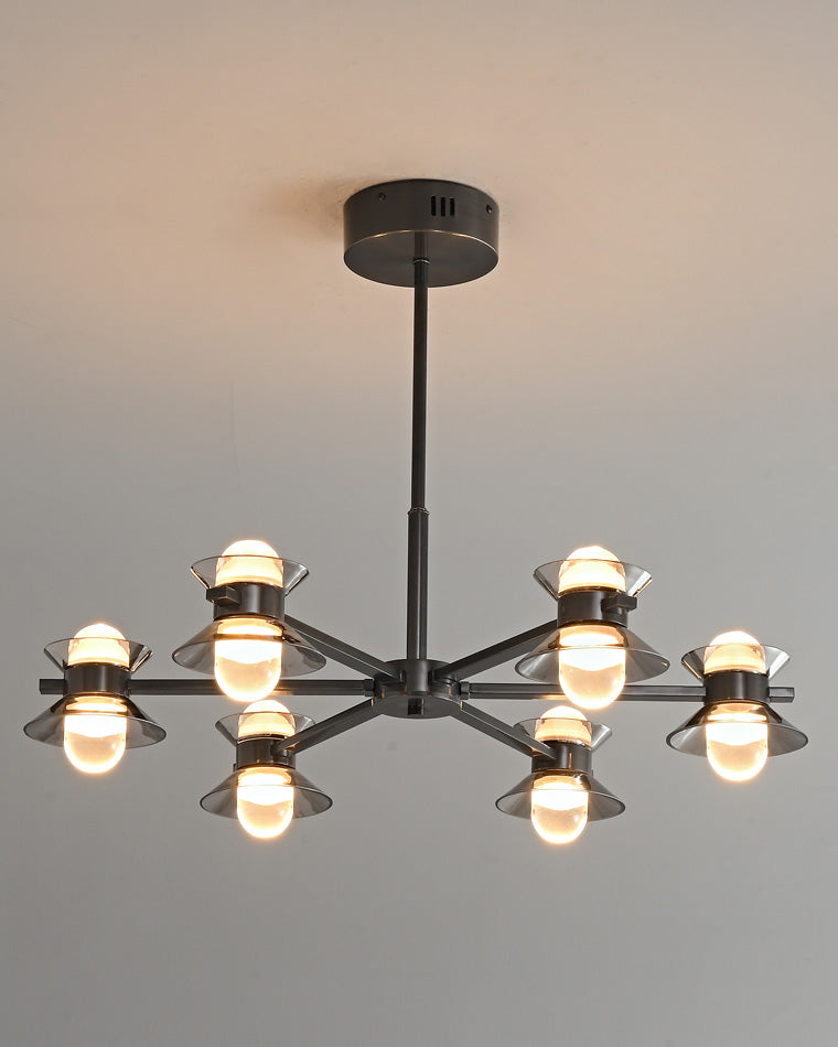 WOMO 6/8/10 Light Black Brass Chandelier-WM2226