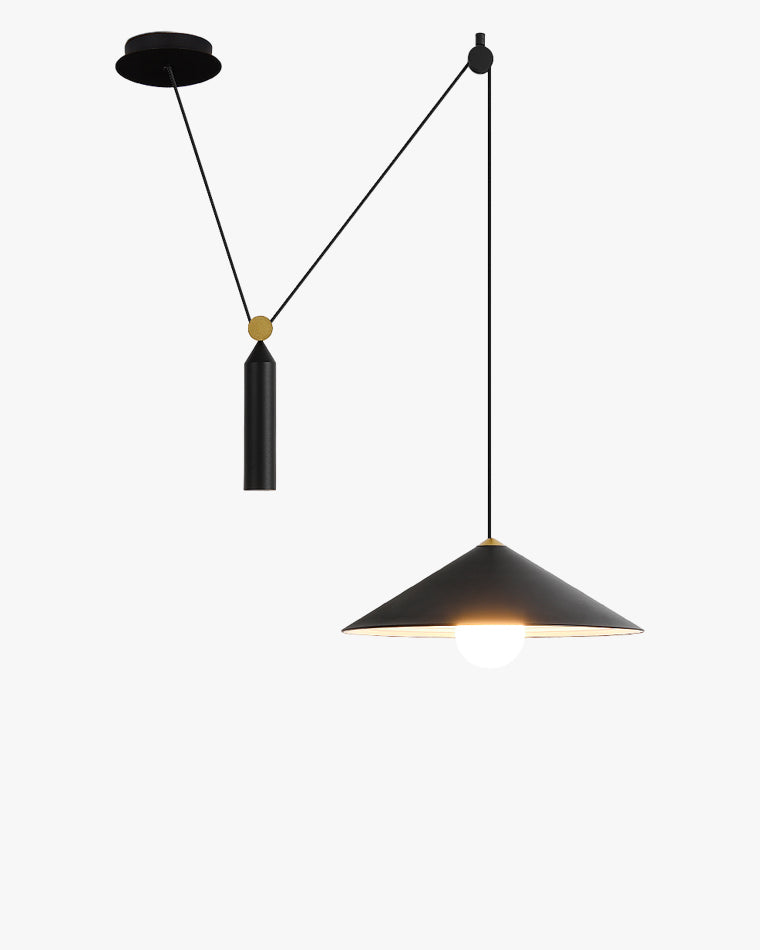 WOMO Cone Counterweight Pulley Swag Pendant Lamp-WM2230