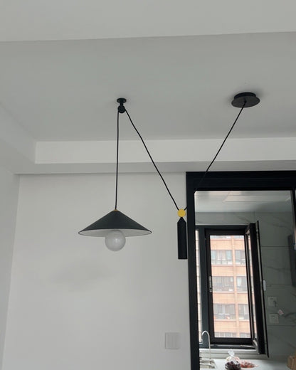 WOMO Cone Counterweight Pulley Swag Pendant Lamp-WM2230