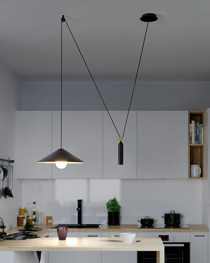 WOMO Cone Counterweight Pulley Swag Pendant Lamp-WM2230