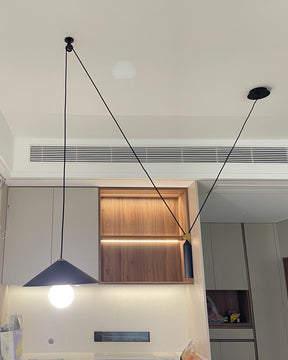 WOMO Cone Counterweight Pulley Swag Pendant Lamp-WM2230