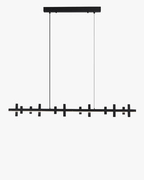 WOMO Black Brass Linear Chandelier-WM2231