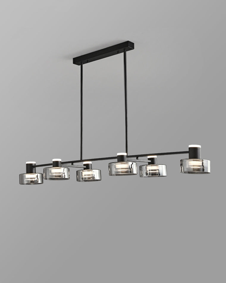 WOMO Black Brass Linear Chandelier-WM2232