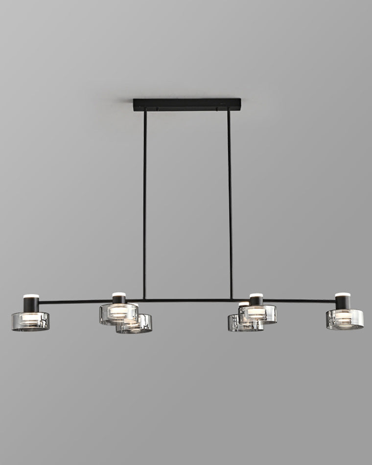 WOMO Black Brass Linear Chandelier-WM2232