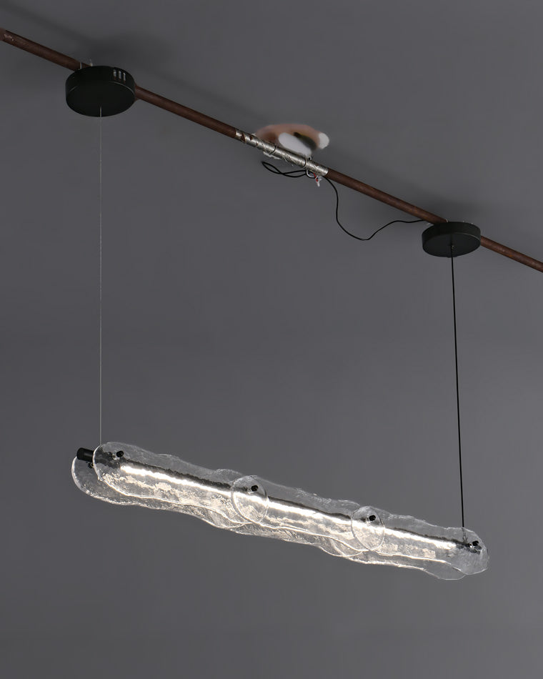 WOMO Hammered Glass Linear Chandelier-WM2233下架