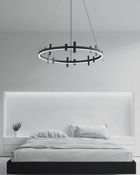 WOMO Black Brass Circular Chandelier-WM2237