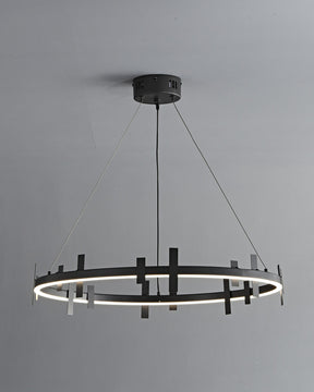 WOMO Black Brass Circular Chandelier-WM2237