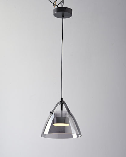 WOMO 3 Light Smoked Glass Pendant Light-WM2238