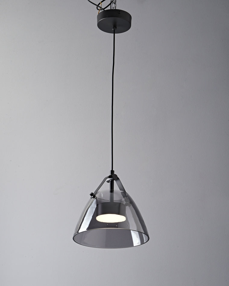 WOMO 3 Light Smoked Glass Pendant Light-WM2238