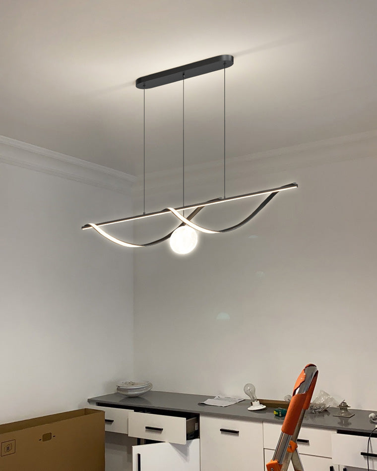 WOMO Moon Sculptural Linear Chandelier-WM2239