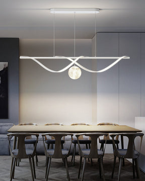 WOMO Moon Sculptural Linear Chandelier-WM2239