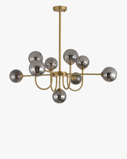 WOMO Glass Globe Brass Arm Chandelier-WM2255