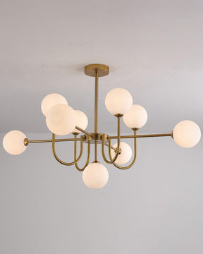 WOMO Glass Globe Brass Arm Chandelier-WM2255