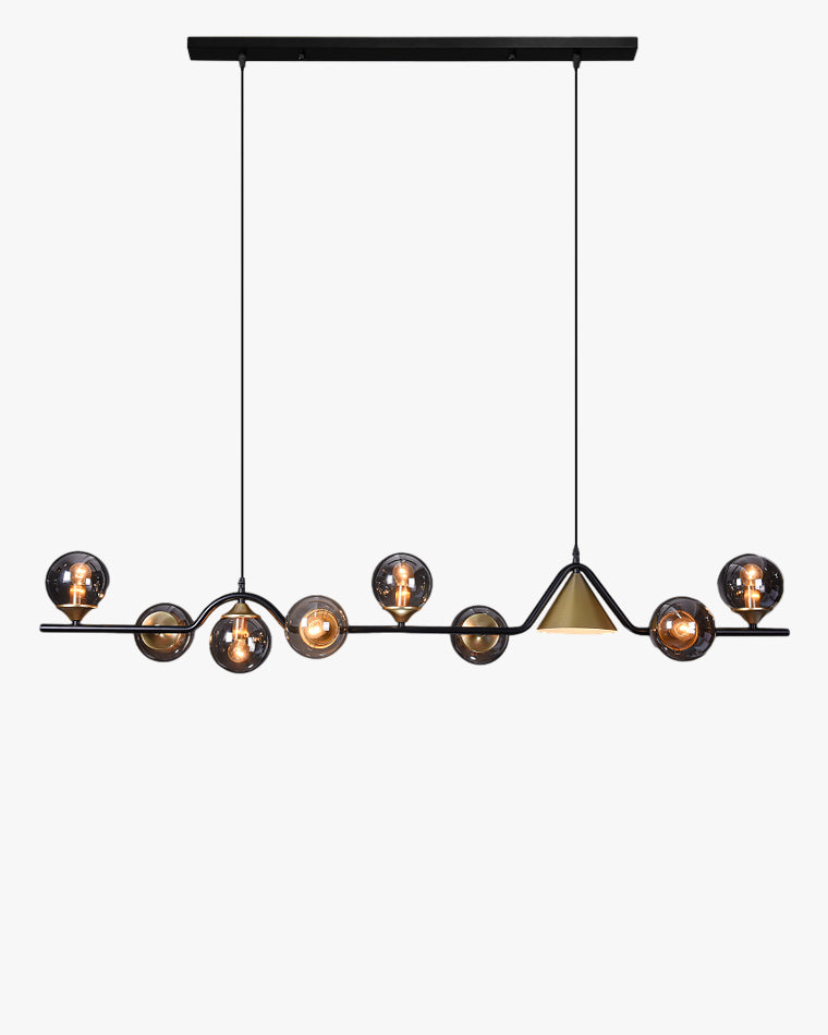 WOMO Linear Glass Globe Chandelier-WM2257