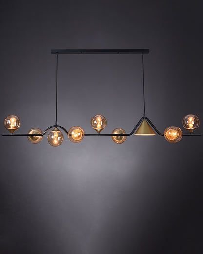 WOMO Linear Glass Globe Chandelier-WM2257