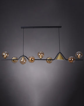 WOMO Linear Glass Globe Chandelier-WM2257