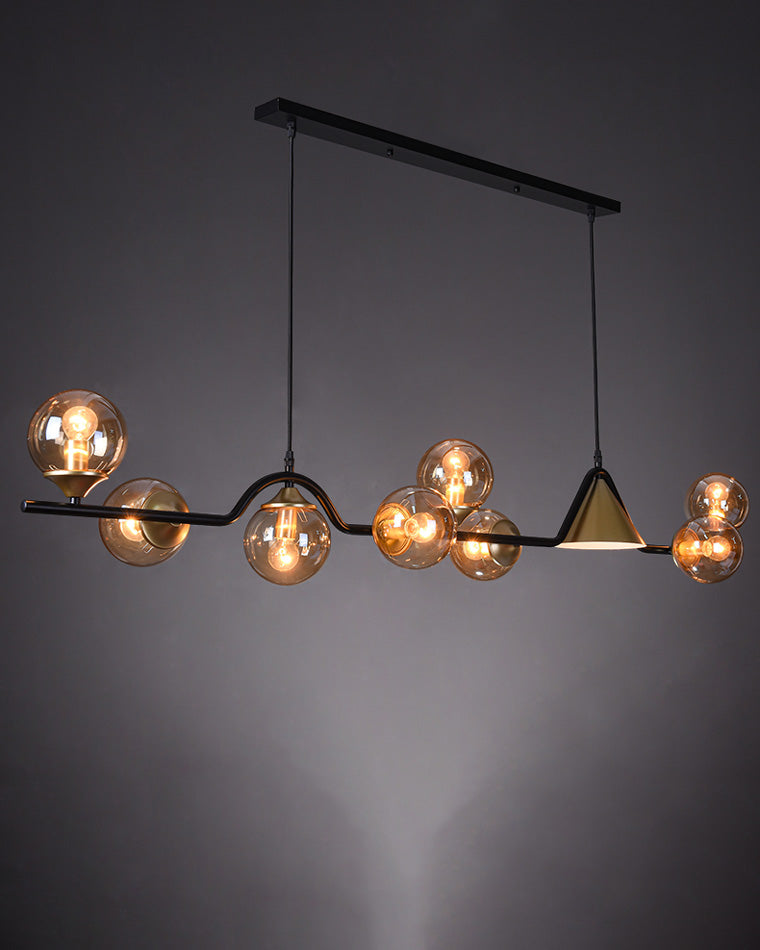 WOMO Linear Glass Globe Chandelier-WM2257