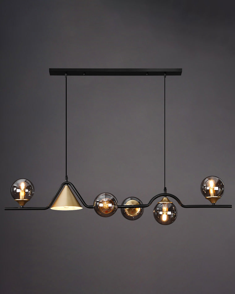 WOMO Linear Glass Globe Chandelier-WM2257