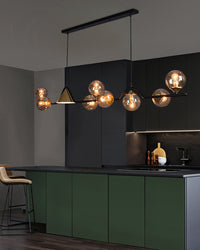 WOMO Linear Glass Globe Chandelier-WM2257