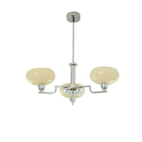WOMO 1920s Milk Glass Chandelier-WM2301