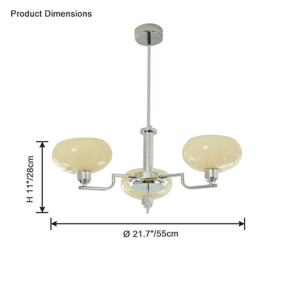 WOMO 1920s Milk Glass Chandelier-WM2301