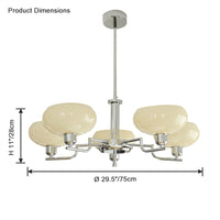 WOMO 1920s Milk Glass Chandelier-WM2301