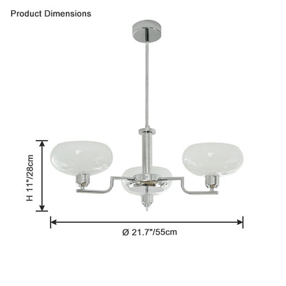 WOMO 1920s Milk Glass Chandelier-WM2301