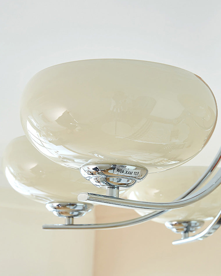 WOMO Art Deco Milk Glass Chandelier-WM2302