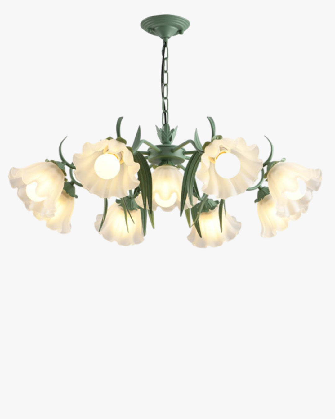 WOMO Tole Flower Glass Chandelier-WM2307