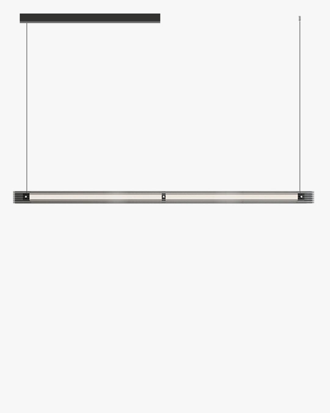 WOMO Black Ribbed Glass Linear Pendant Light-WM2308