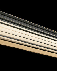 WOMO Black Ribbed Glass Linear Pendant Light-WM2308