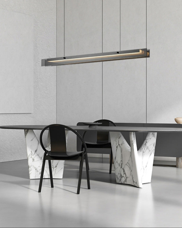 WOMO Black Glass Linear Pendant-WM2309