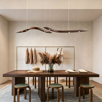 WOMO Wood Wave Linear Pendant Light-WM3264