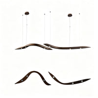 WOMO Wood Wave Linear Pendant Light-WM3264
