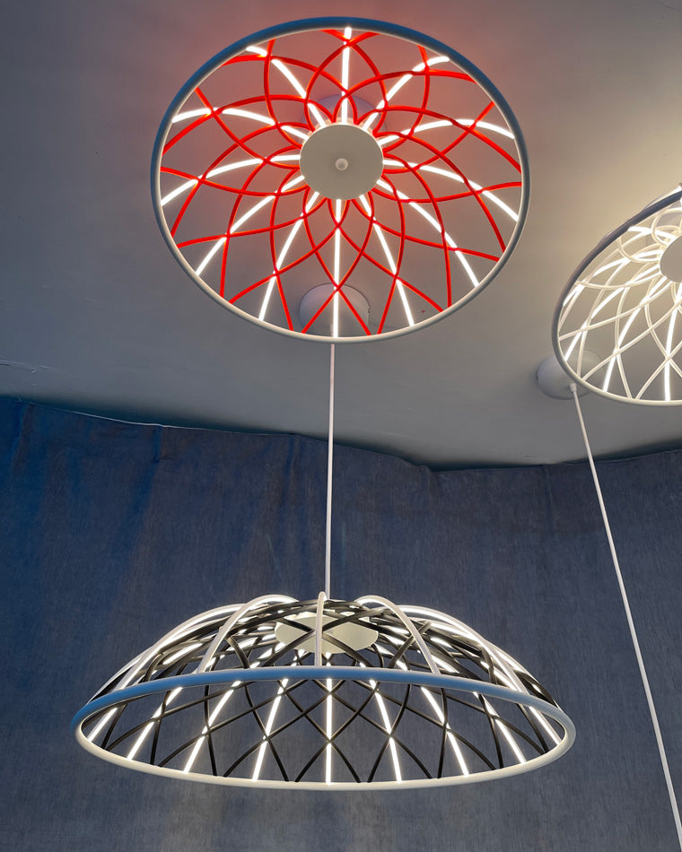 WOMO Rattan Dome Pendant Light-WM2315