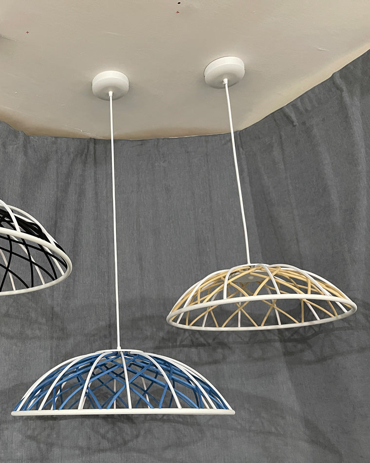 WOMO Rattan Dome Pendant Light-WM2315
