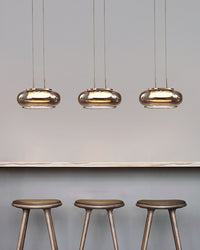 WOMO Round Smoked Glass Pendant Light-WM2322