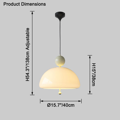 WOMO Glass Dome Pendant Light-WM2323