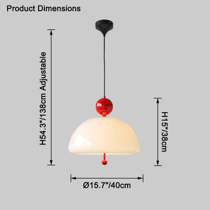 WOMO Glass Dome Pendant Light-WM2323